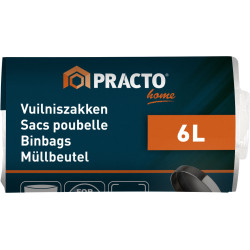 Sac poubelle 6 L 50 pièces PRACTO HOME