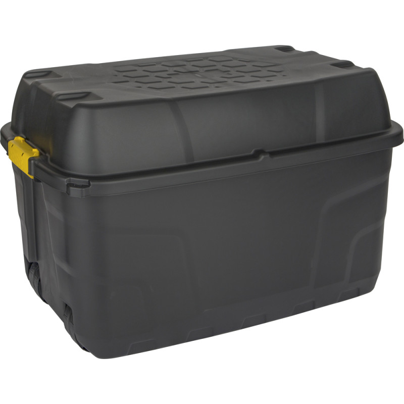 Box de rangement avec roulettes Heavy Duty noire 175 L PRACTO HOME