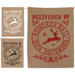 Sac cadeau en jute 50 x 72 cm