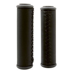 Poignées guidon cuir noires longues – Confort & Style | SIMSON