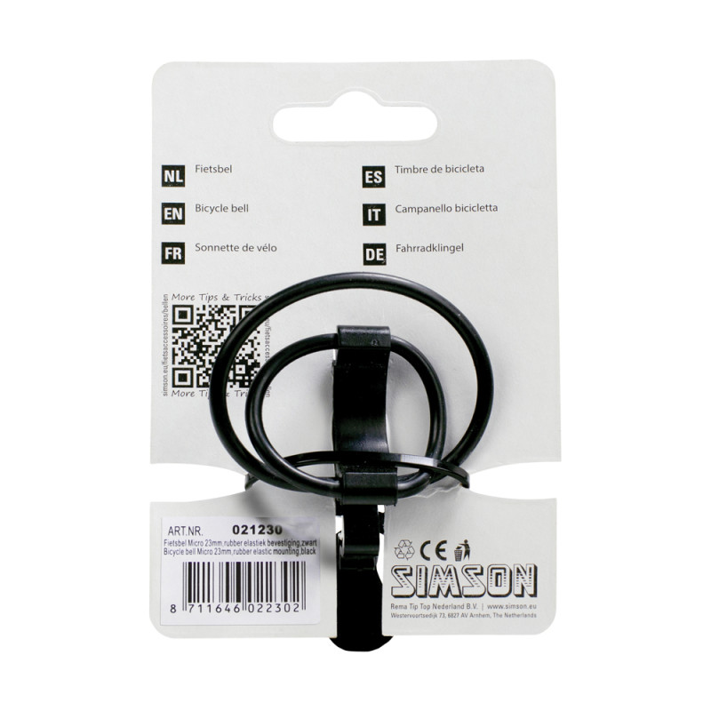 Sonnette pour vélo Micro noire