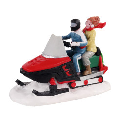 Figurine duo en motoneige LEMAX