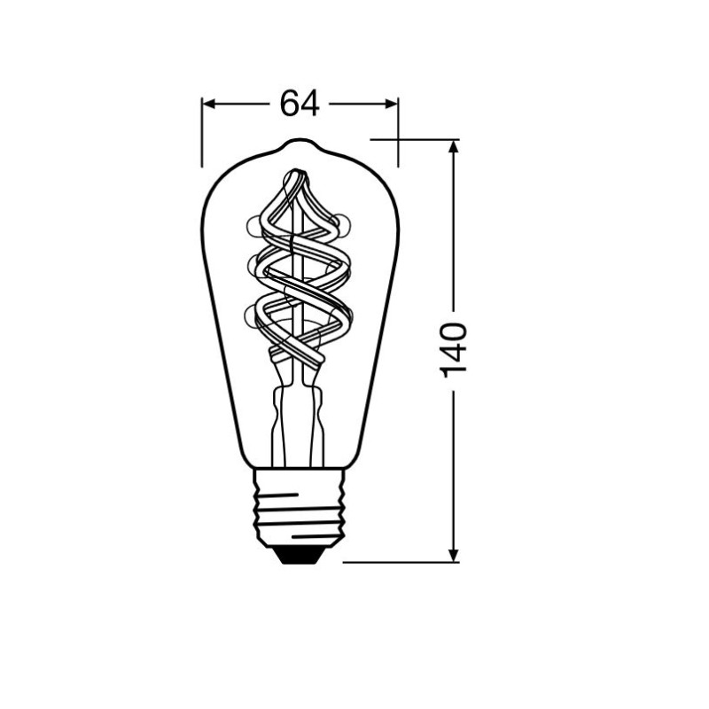 Ampoule à filament LED E27 connectée 300 lm Ø 12,4 cm 4,5 W Ampoule à filament LED E27 connectée 300 lm Ø 12,4 cm 4,5 W