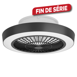 Ventilateur de plafond LED Speronella blanc et noir Ø 45,5 cm 3 x 12,6 W EGLO