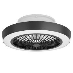Ventilateur de plafond LED Speronella blanc et noir Ø 45,5 cm 3 x 12,6 W EGLO
