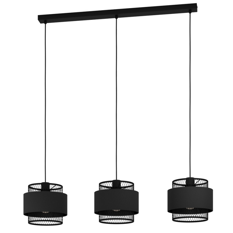 Suspension Bazely noire E27 3 x 40 W EGLO