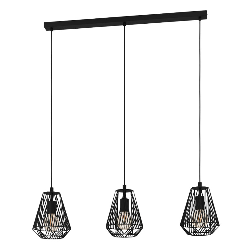 Suspension Stype noire E27 3 x 40 W EGLO