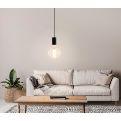 Suspension Pozueta noire E27 40 W EGLO Suspension Pozueta noire E27 40 W EGLO