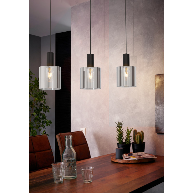 Suspension Gorosiba noire E27 3 x 40W EGLO Suspension Gorosiba noire E27 3 x 40W EGLO