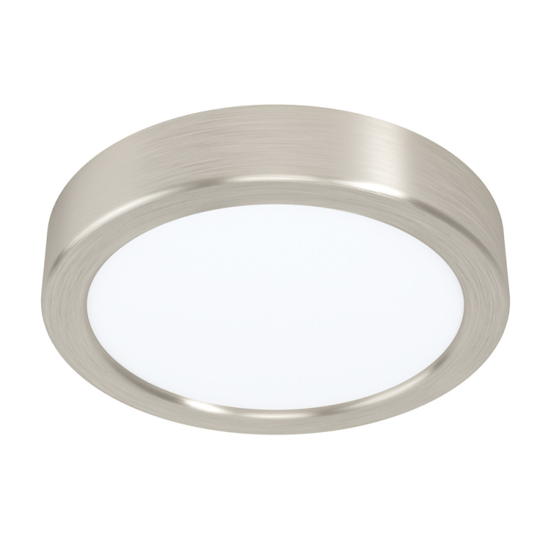 Plafonnier LED Fueva 5 nickel Ø 16 cm 3000 K 11 W EGLO