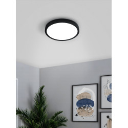 Plafonnier LED Fueva 5 noir Ø 28,5 cm 4000 K 20,5 W EGLO Plafonnier LED Fueva 5 noir Ø 28,5 cm 4000 K 20,5 W EGLO