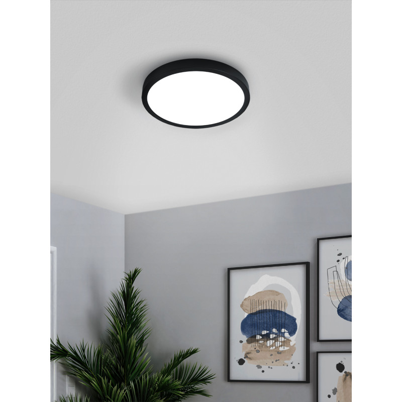 Plafonnier LED Fueva 5 noir Ø 28,5 cm 4000 K 20,5 W EGLO Plafonnier LED Fueva 5 noir Ø 28,5 cm 4000 K 20,5 W EGLO