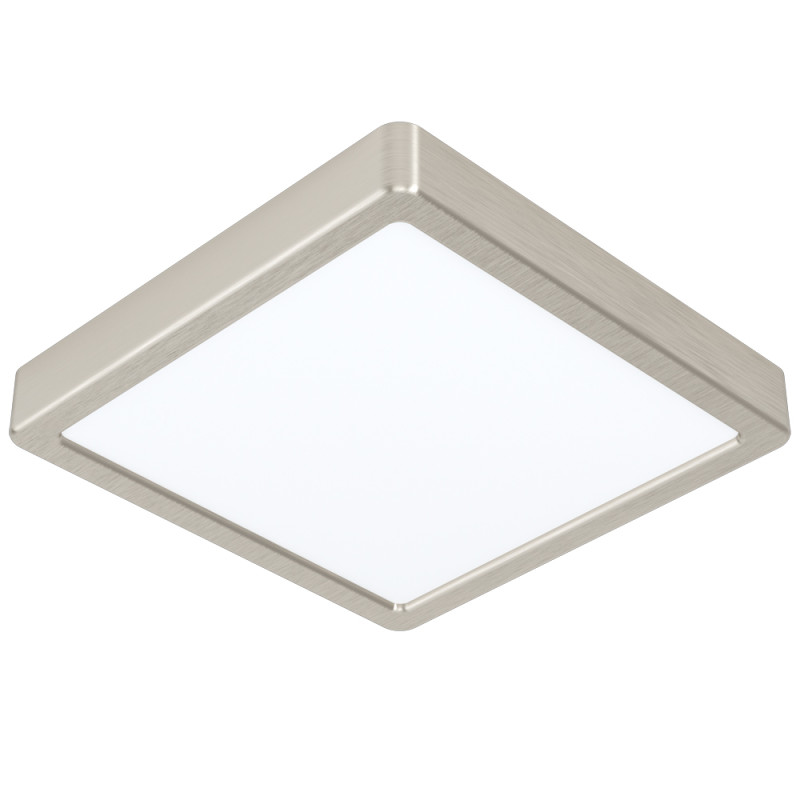 Plafonnier LED Fueva 5 nickel 21 x 21 cm 4000 K 17 W EGLO