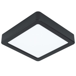 Plafonnier LED Fueva 5 noir 16 x 16 cm 4000 K 11 W EGLO