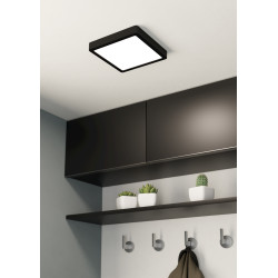 Plafonnier LED Fueva 5 noir 21 x 21 cm 4000 K 17 W EGLO Plafonnier LED Fueva 5 noir 21 x 21 cm 4000 K 17 W EGLO