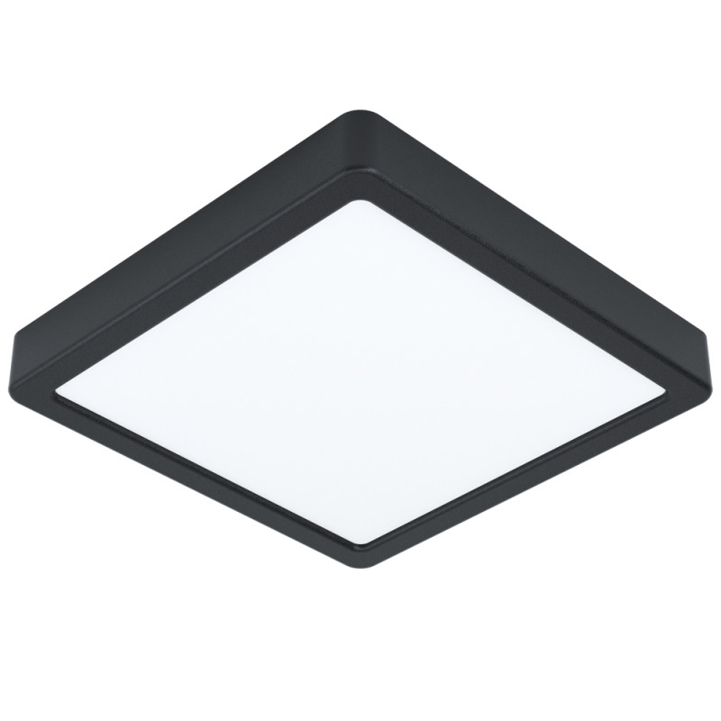 Plafonnier LED Fueva 5 noir 21 x 21 cm 4000 K 17 W EGLO