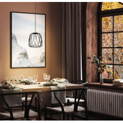 Suspension Floresta noir transparent E27 40 W EGLO