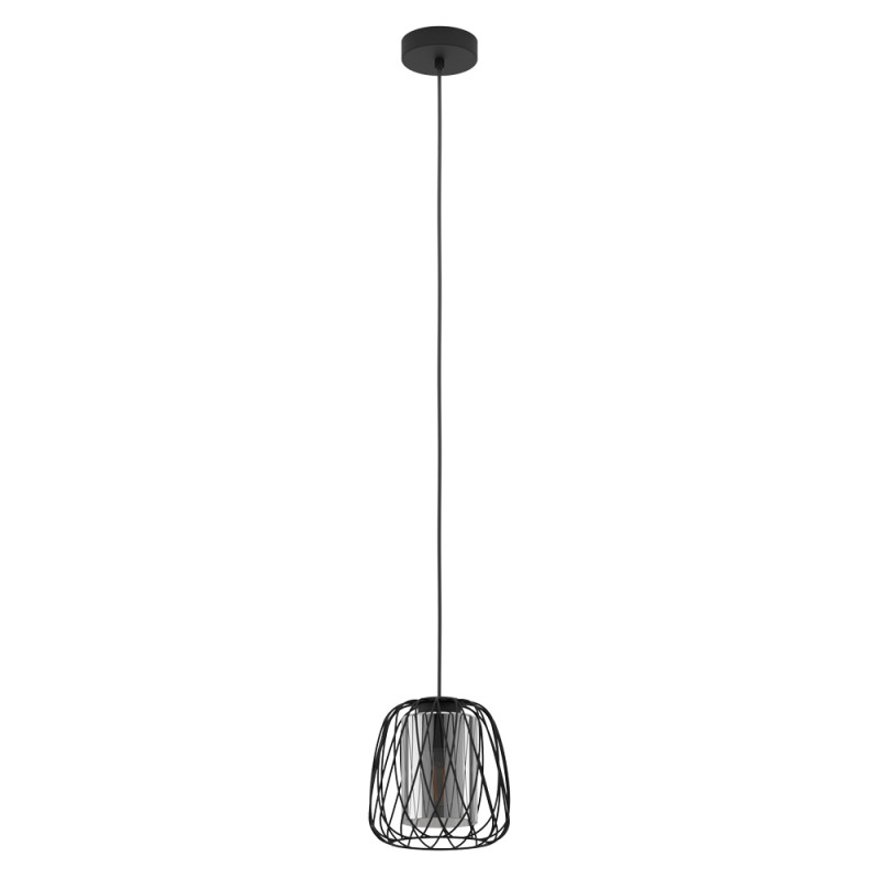 Suspension Floresta noir transparent E27 40 W EGLO