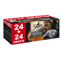 Patée pour chat Sélection du Boucher en sauce 24 + 24 pièces gratuites SHEBA