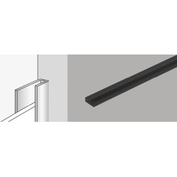 Profil de départ et de finition en aluminium noir 260 cm DUMAWALL Profil de départ et de finition en aluminium noir 260 cm DUMAWALL