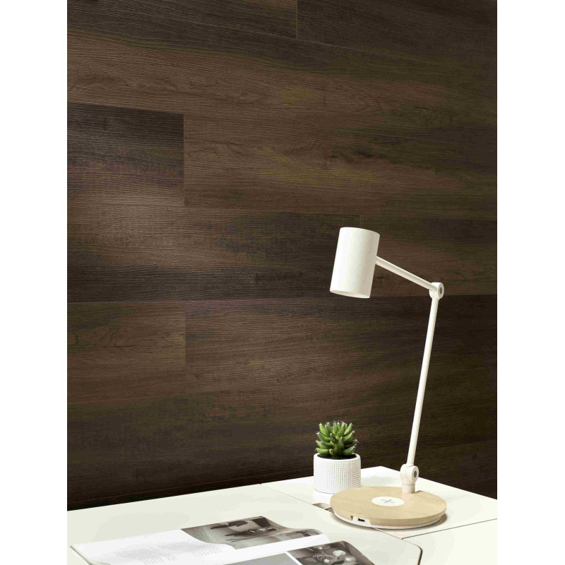 Lambris PVC pour mur Stockholm Walnut 120 x 18 cm 10 pièces DUMAWALL