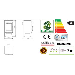 Poêle à bois Almudena Ecodesign 6 kW PANADERO