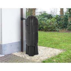 Tonneau à eau de pluie avec accessoires 100 L noir PRACTO GARDEN