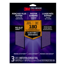 Feuille à poncer Pro Grade Precision grain 180 3 pièces 3M