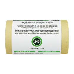 Rouleau de papier abrasif multi-usages grain 240 115 mm x 2,5 m 3M