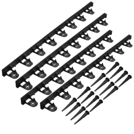 Bordure flexible noire 100 x 4,5 cm 4 pièces