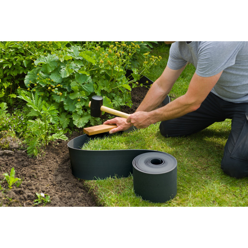 Bordure flexible noire 1000 x 15 x 0,3 cm