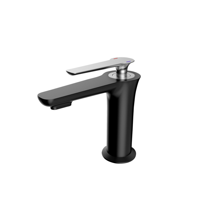 Mitigeur pour lavabo Fly noir et chrome ALLIBERT