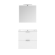 Ensemble de salle de bain à deux tiroirs Euro Pack blanc brillant 60 cm ALLIBERT