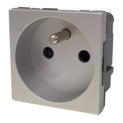 Prise Bipolaire Terre Mosaic Aluminium LEGRAND – Installation Facile | LEGRAND