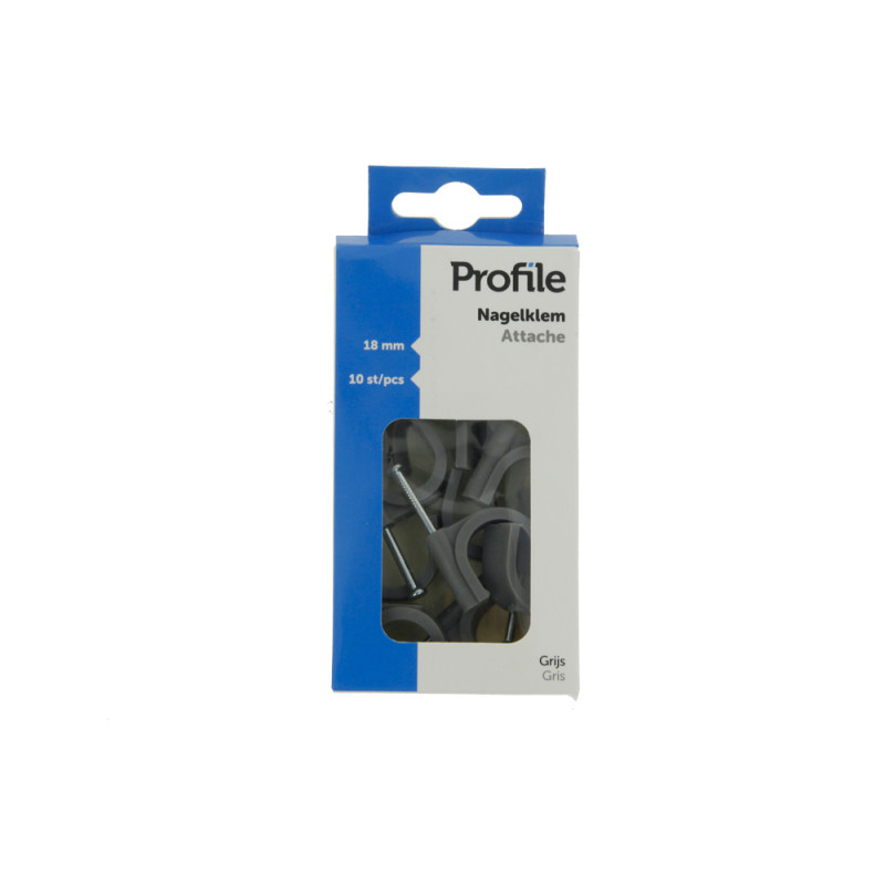 Attache pour câble rond Ø 18 mm 10 pièces PROFILE