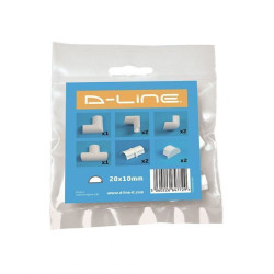 Set d'accessoires pour goulotte demi-ronde blanche D-LINE