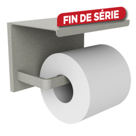 Porte-rouleau papier toilette avec tablette Loft Game gris mat ALLIBERT