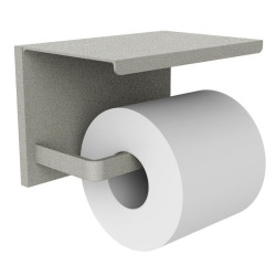 Porte-rouleau papier toilette avec tablette Loft Game gris mat ALLIBERT