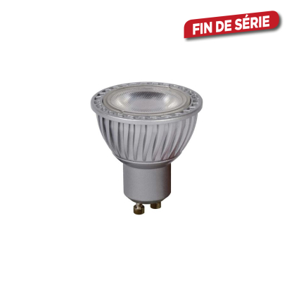 Ampoule LED spot dimmable avec culot standard GU10, conso. de 5,5W