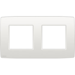Plaque de recouvrement NIKO double horizontale blanche – Élégance | NIKO