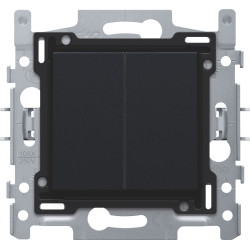 Bouton-poussoir double noir NIKO – Éclairage pratique | NIKO

