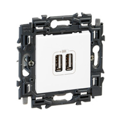 Prise encastrable 2 USB Valena blanche LEGRAND
