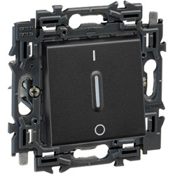 Interrupteur encastrable bipolaire Valena noir LEGRAND