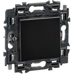 Bouton poussoir encastrable Valena noir LEGRAND