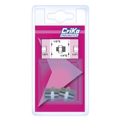 Mamelon double mâle 1/4-1/8 (2 pièces)– Accessoire compresseur | CRIKO
