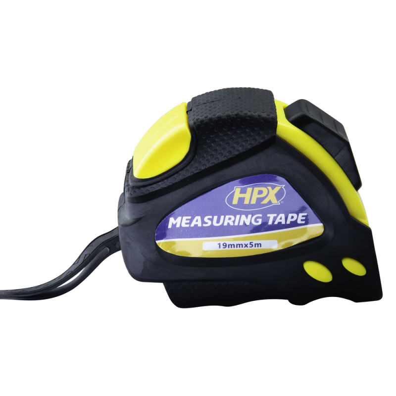 Ruban toile adhésif noir 48 mm x 50 m + mètre ruban 5 m HPX