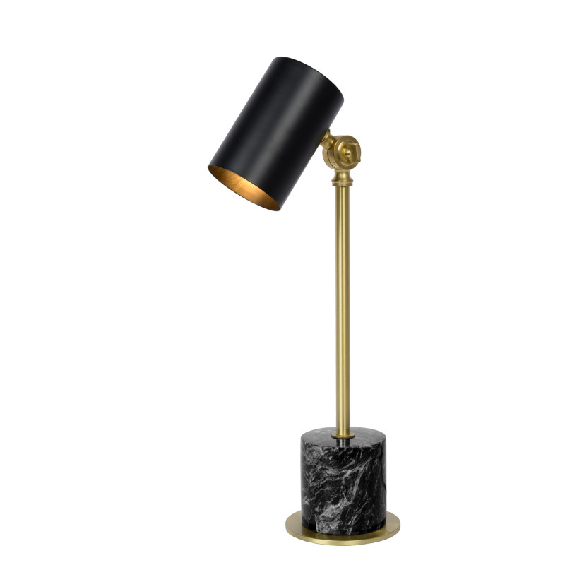 Lampe de bureau Brandon noir et or E14 40 W LUCIDE