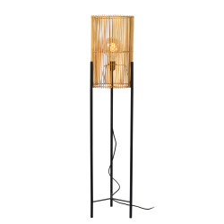 Lampadaire Jantine bois clair E27 40 W LUCIDE