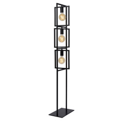 Lampadaire Luuk noir E27 3 x 40 W LUCIDE