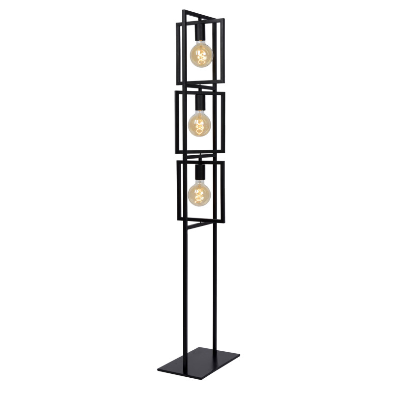 Lampadaire Luuk noir E27 3 x 40 W LUCIDE